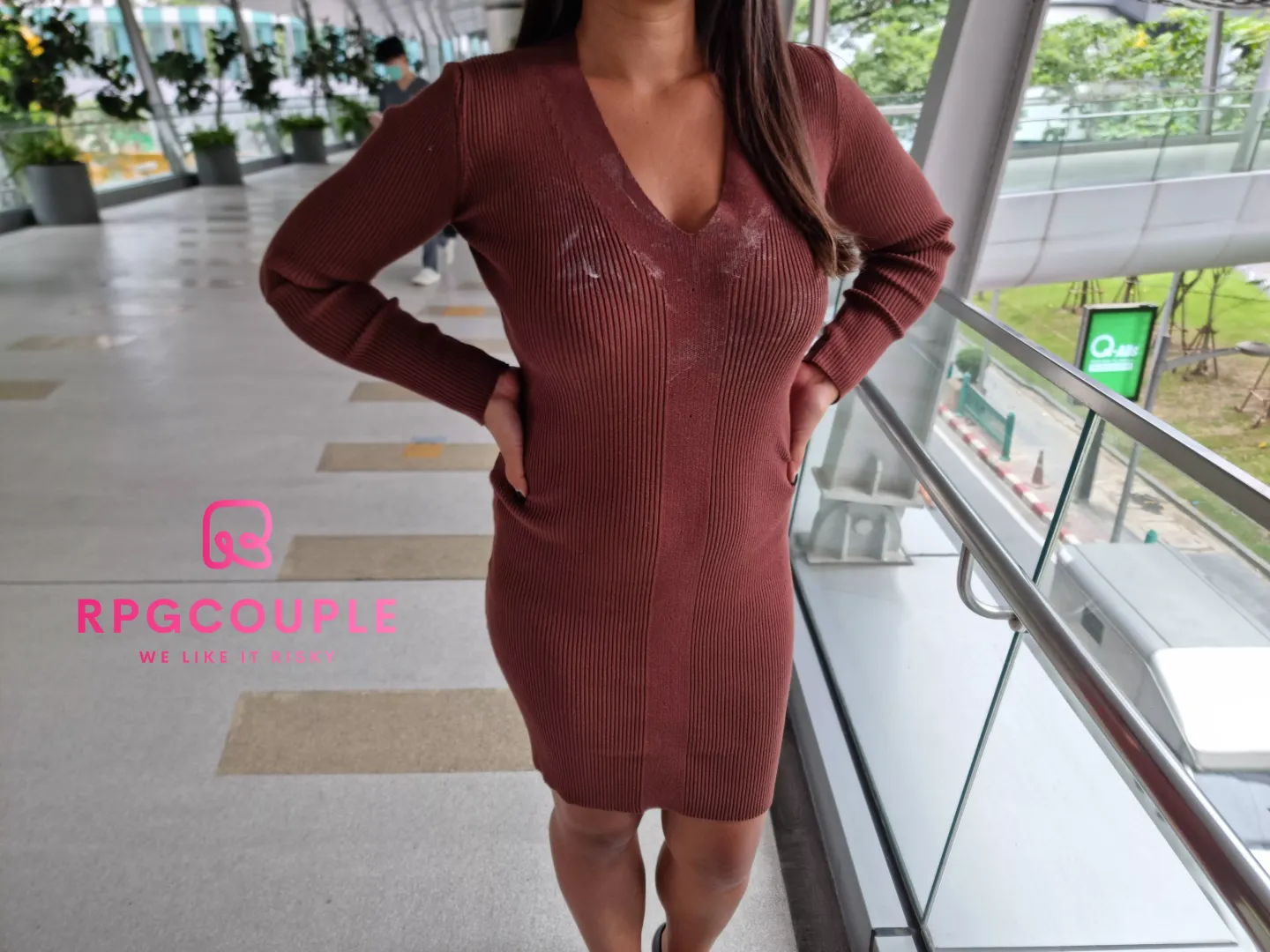 I was wearing my cum dress in a shopping mall [F]