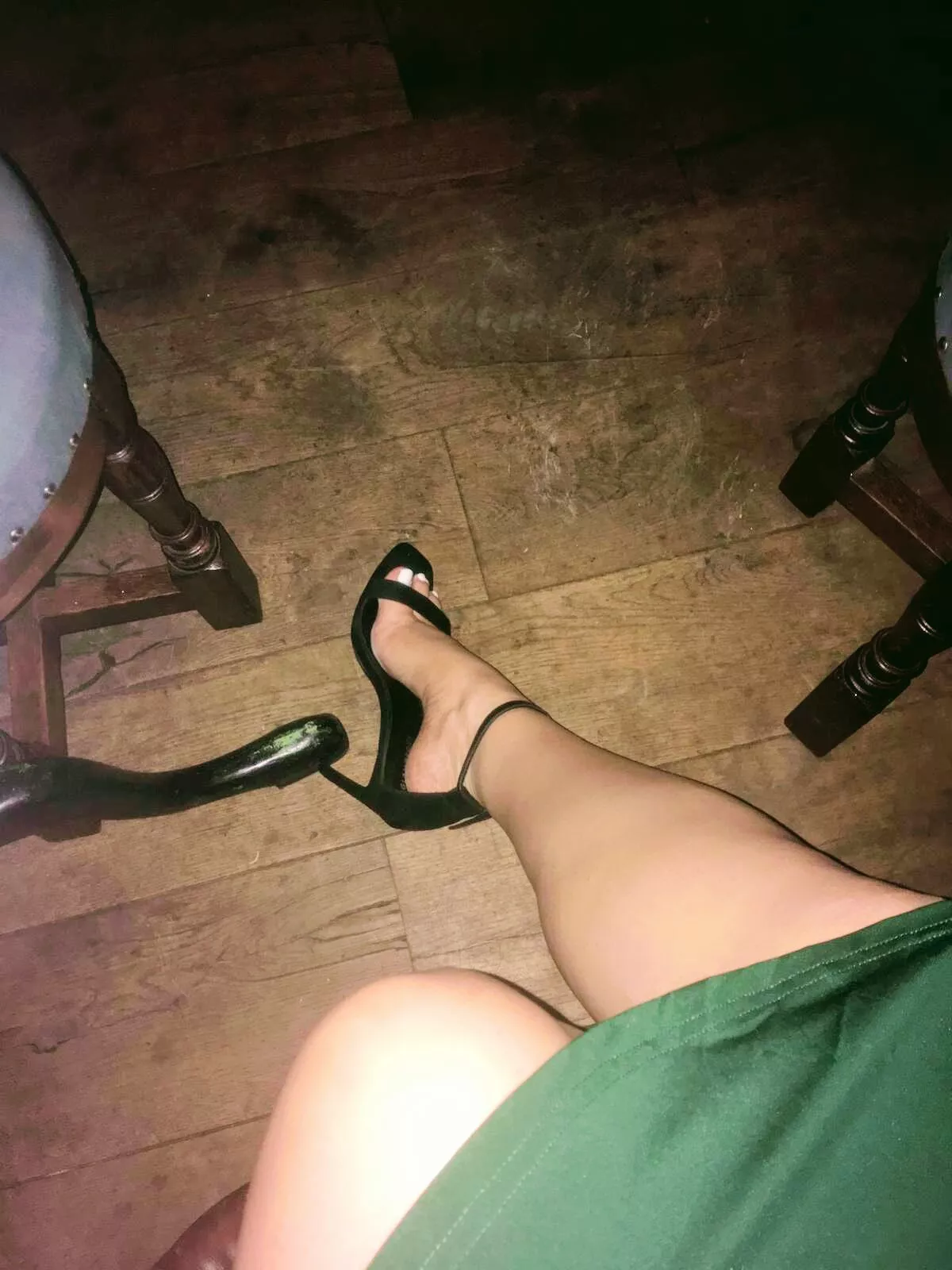 White toes, high arches and strappy heels 🙂