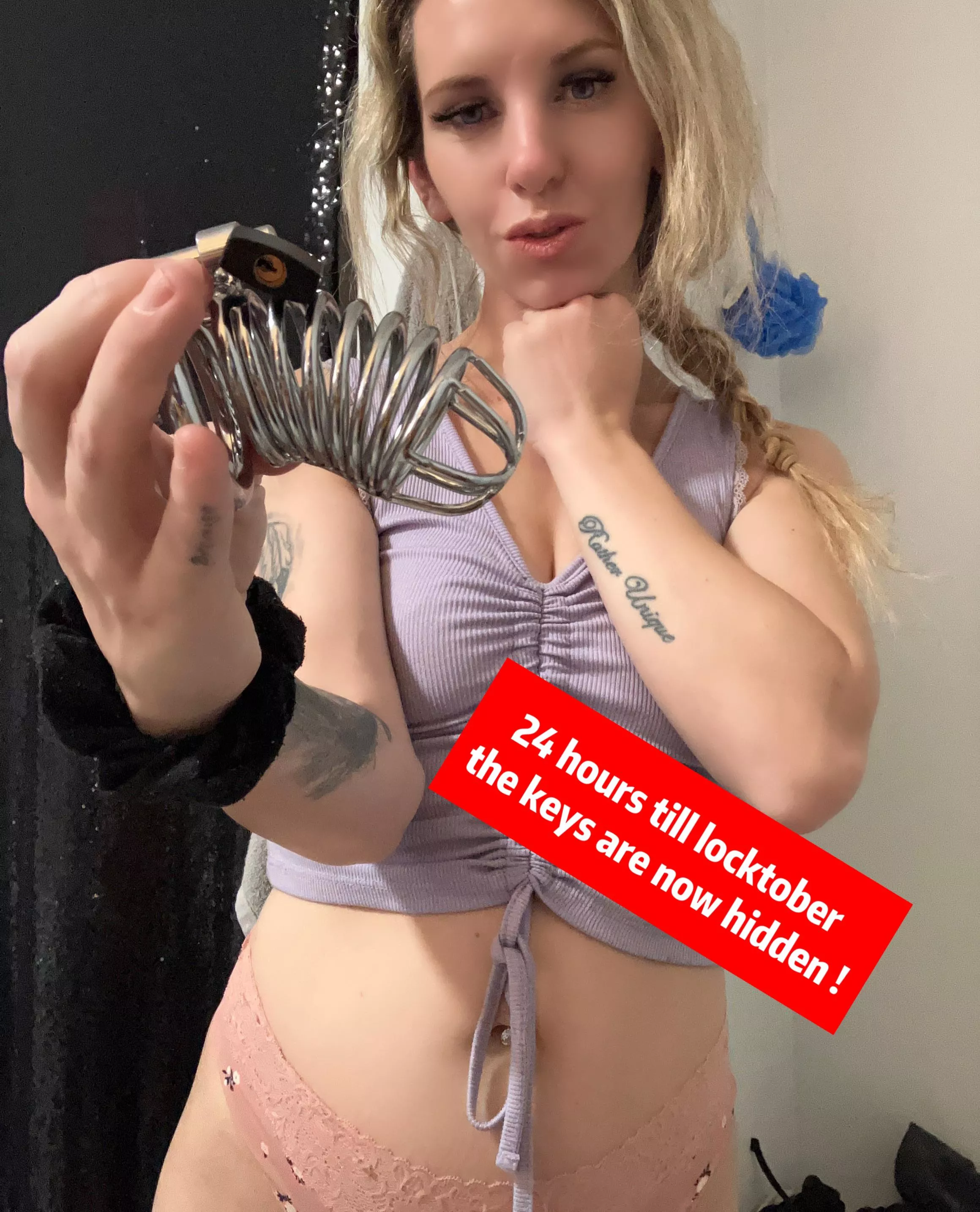 The keys are officially in my secret hiding spot chasity subs ❤️ 🔑