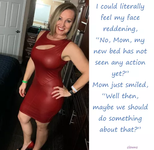 [M/S] It's nice of your mom to offer.