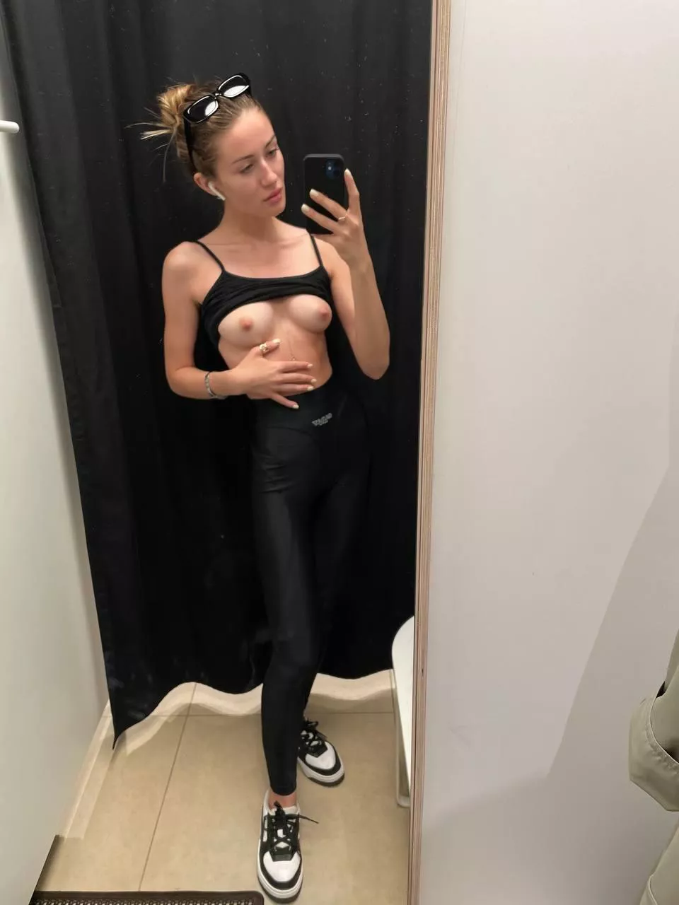selfie in the fitting room. Would you spy on me?