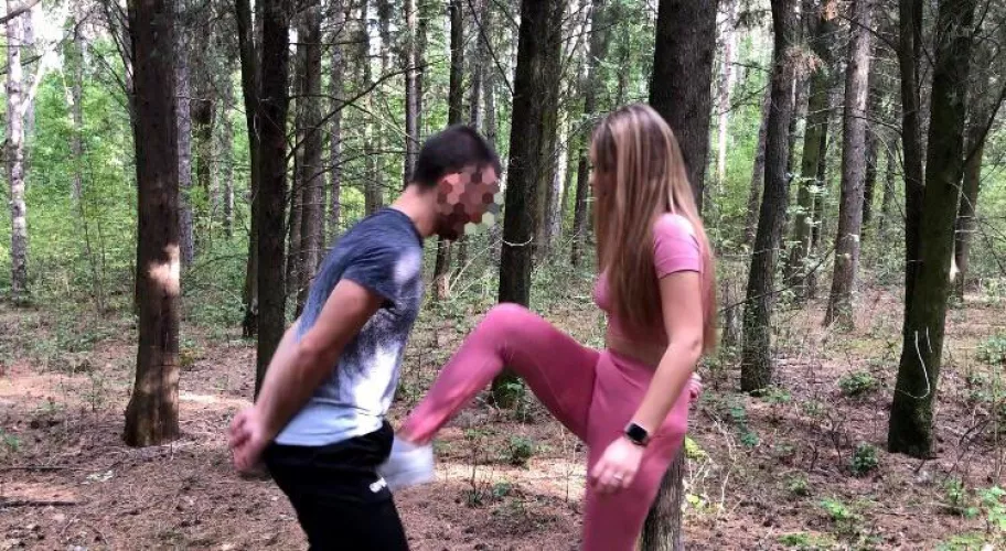 Should I kick him harder next time? 😈 The video is available online 😚