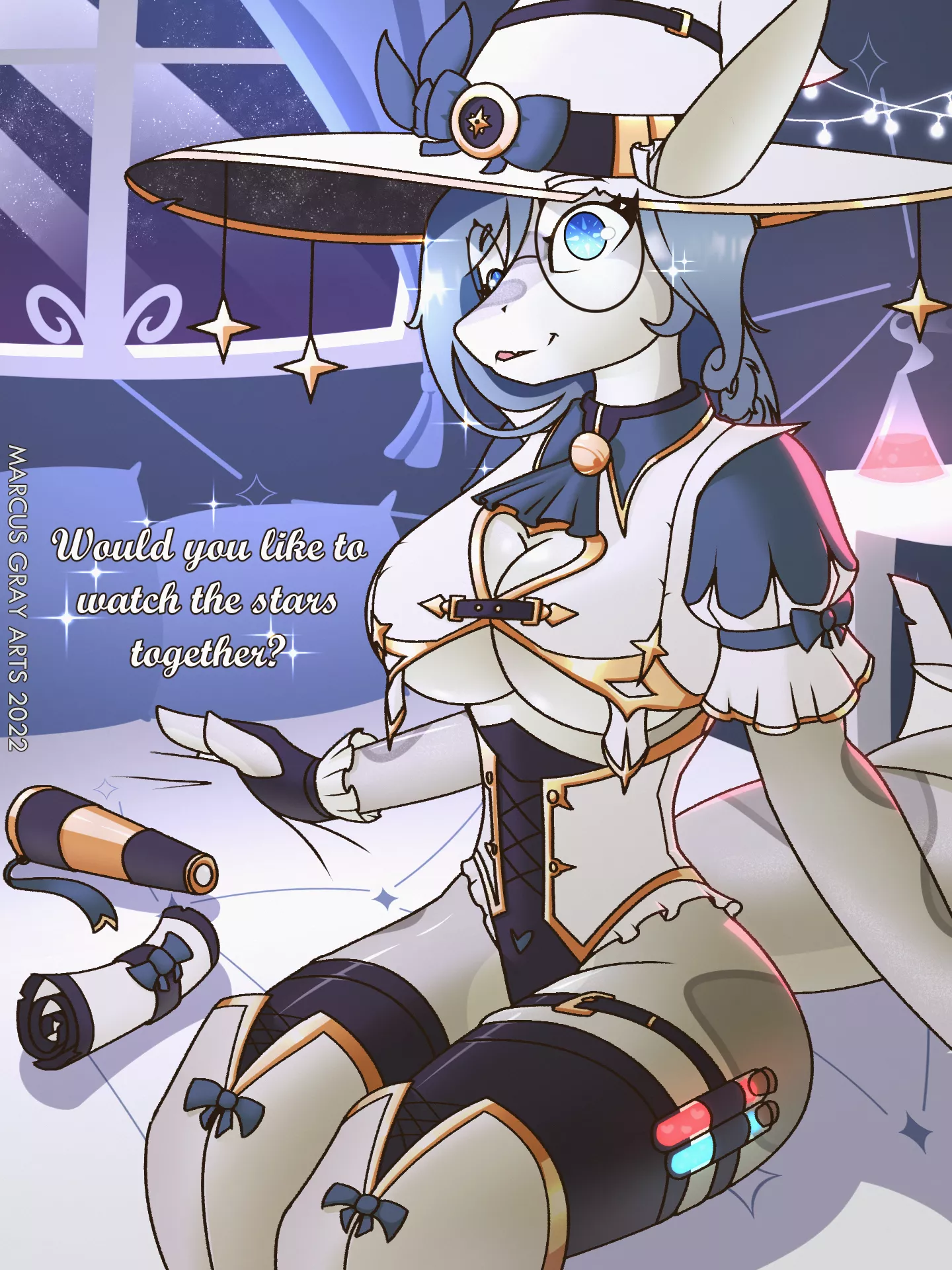 Stargazing with Kai (art by me @MarcusGrayArts on Twitter)