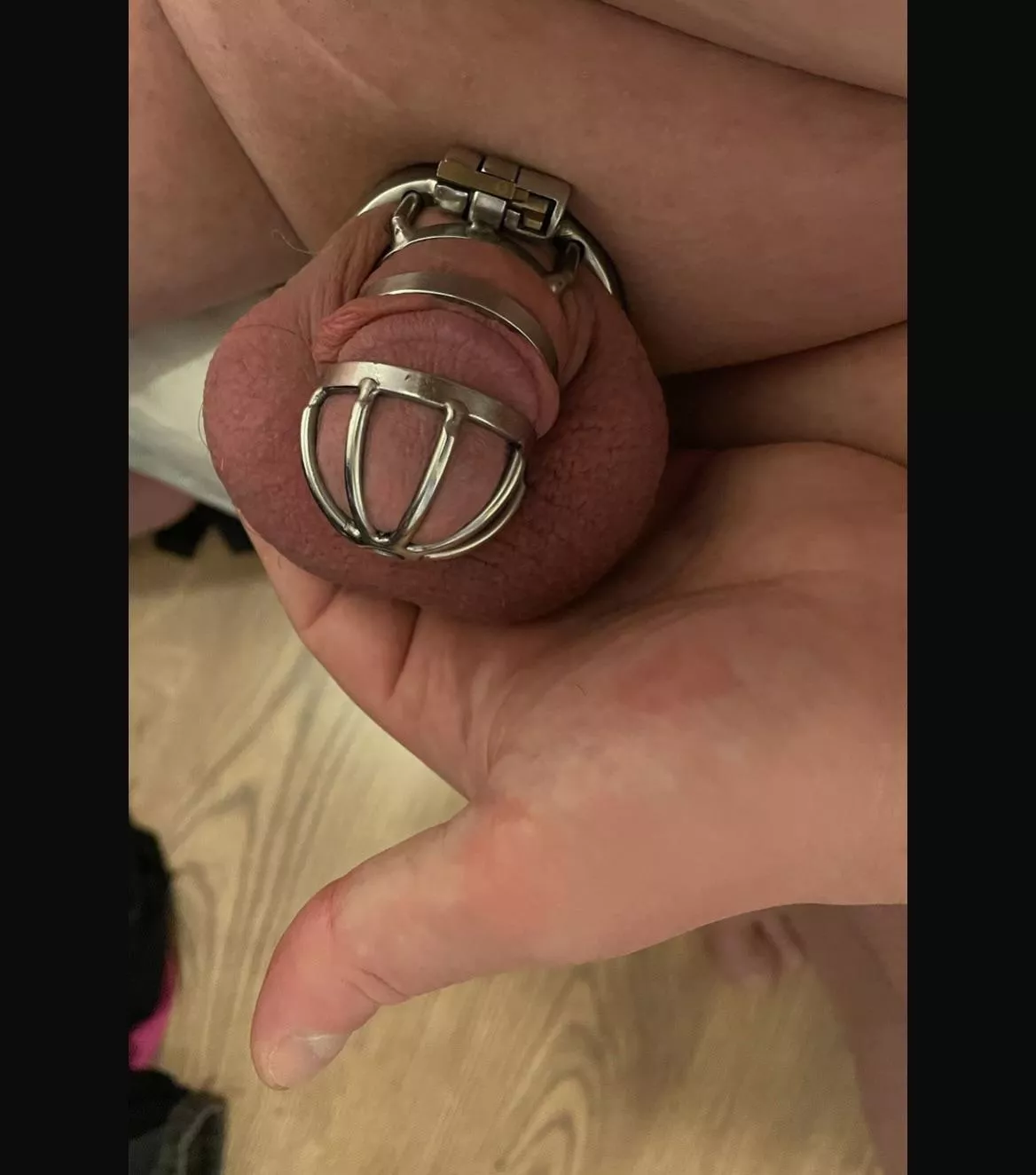 Locktober begins, strictly enforced by my Dom 😌