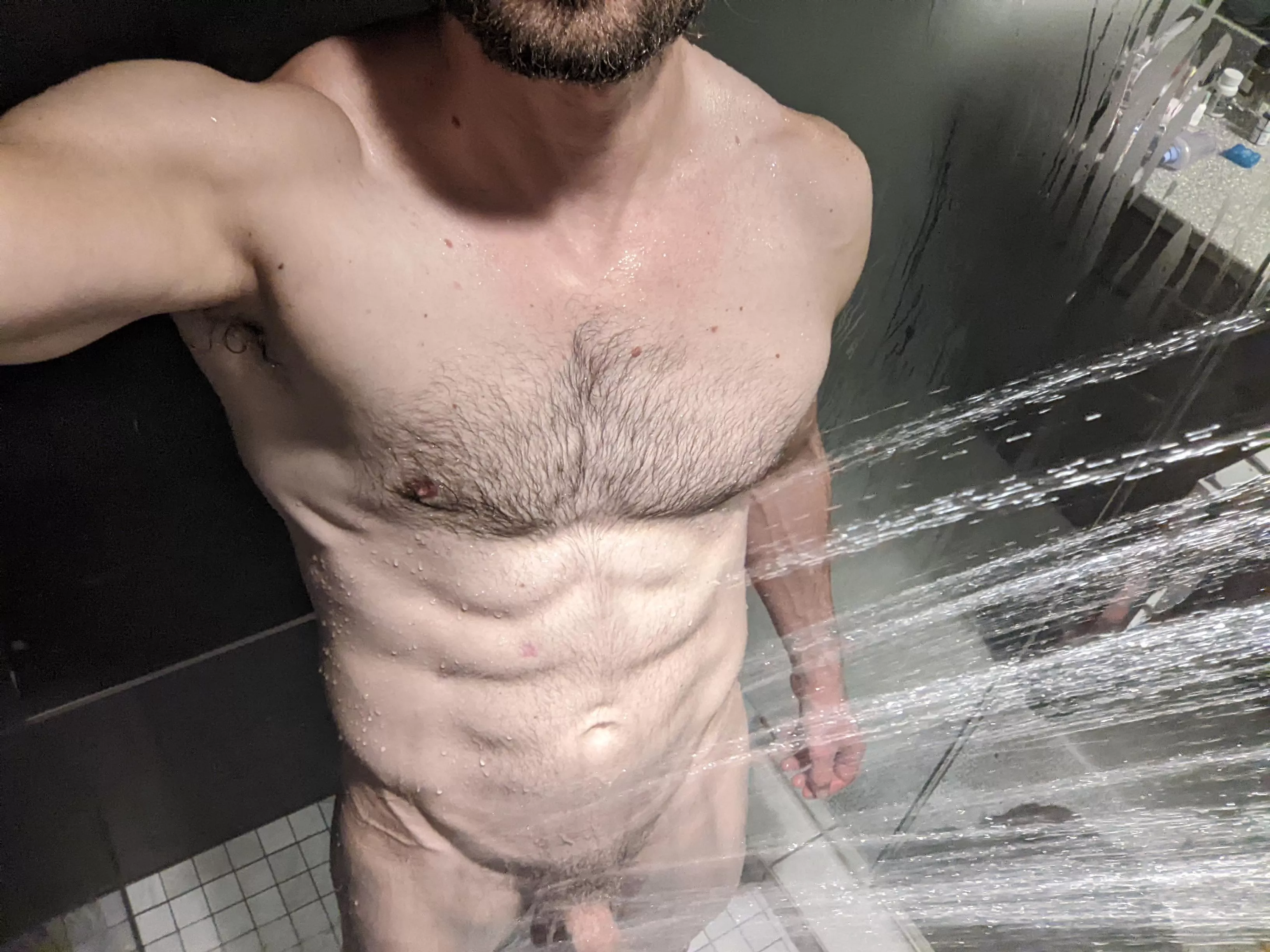 My new shower is definitely a lighting improvement over my last shower 🚿🚿