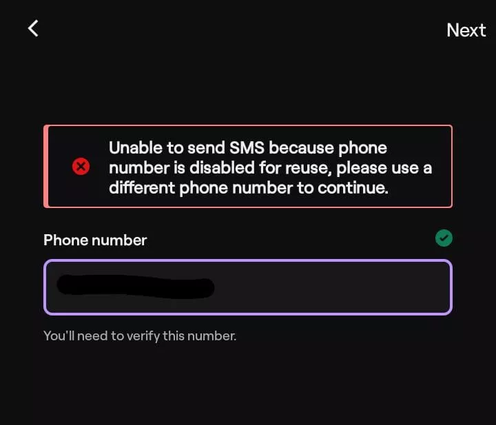 What could this mean? I have no idea what might cause my number to be disabled for reuse