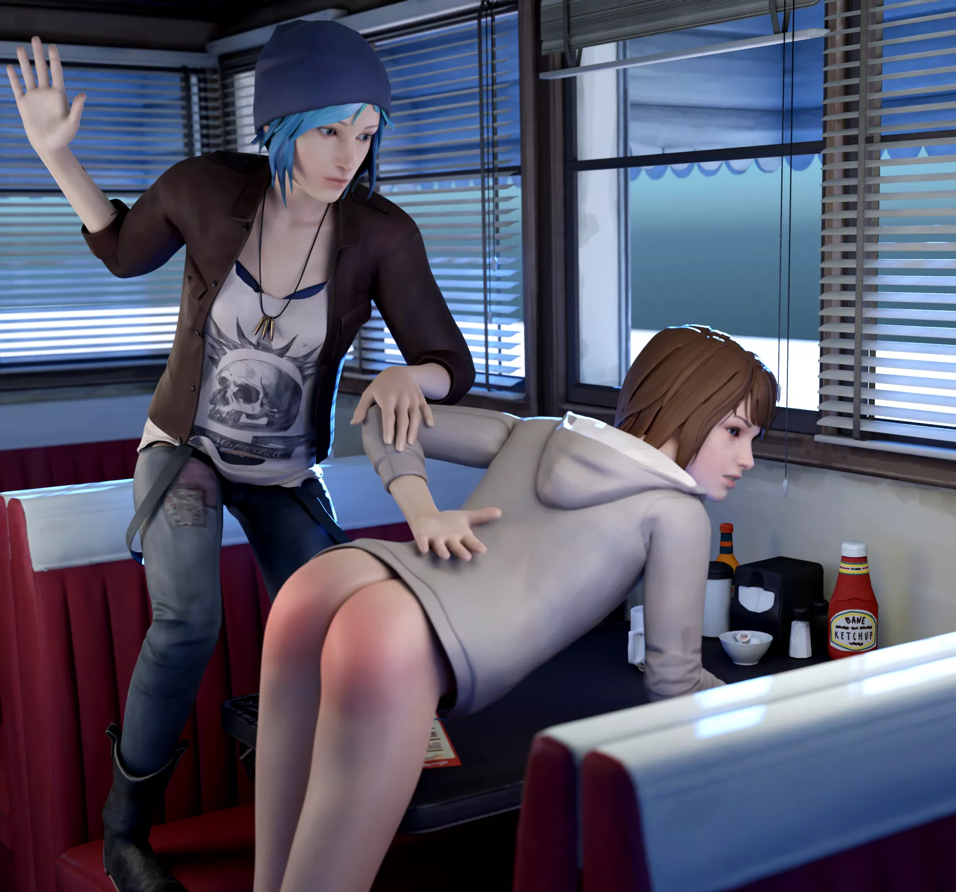 Chloe Price punishes Max Caulfield (KinkBlink)