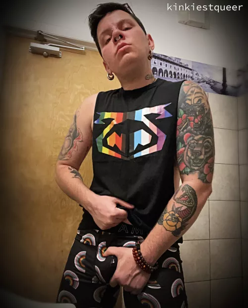 Get on your knees for me. Stick your tongue out. Whimper. Beg. 😈 [queer] [oc]