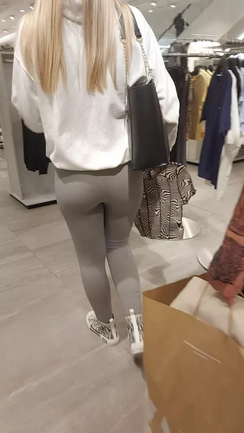 Hate shopping with my girl, but I love the view! kik is Ngjohn