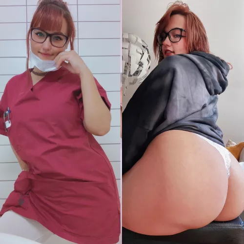 My scrubs hide all of this cake