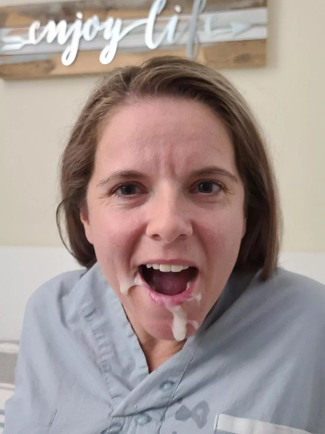 omg, he went crazy on my mouth...