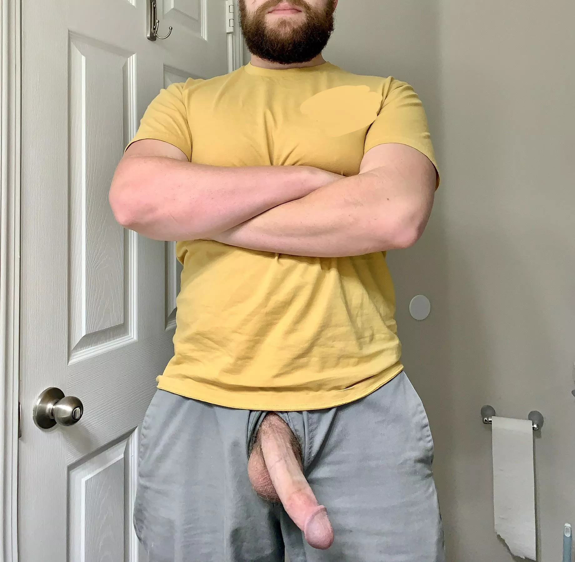 Please don’t let my toilet paper hanging down distract you.