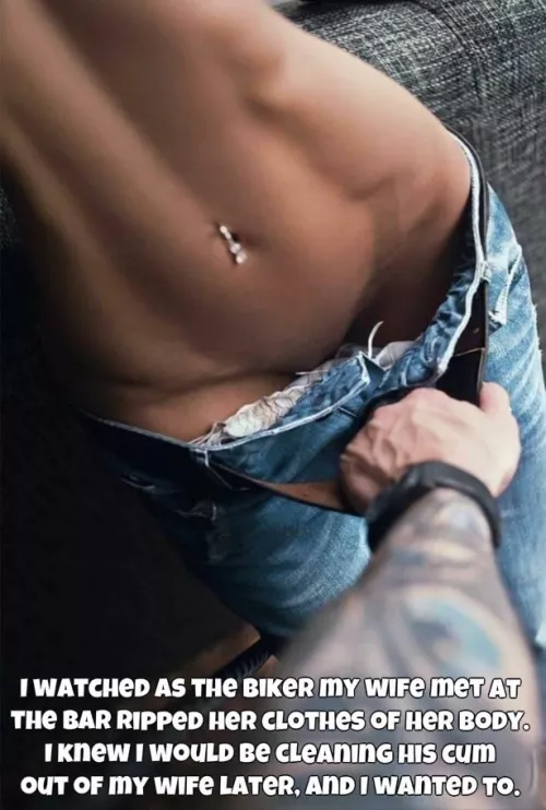 The biker was so rough with my wife…