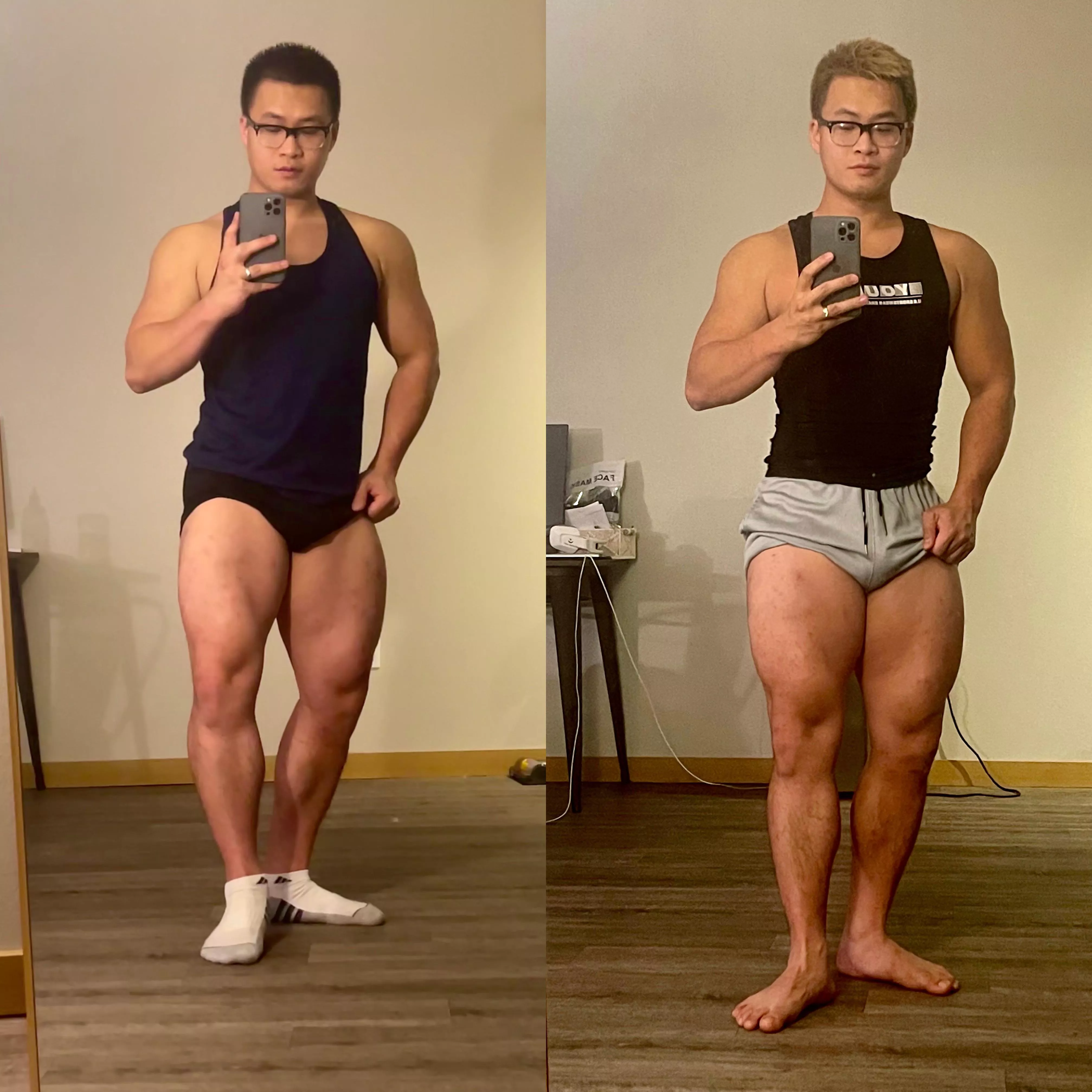 Tried to recreate my favorite self-portrait. 4 months apart. Should’ve bent my knees a bit to show off my calves