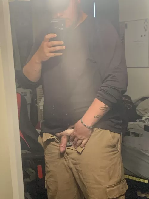 Always so horny after a long day at work 🥵