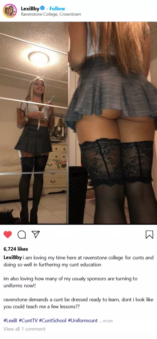 (cuntagram) @LexiBby who doesnt love a cunt in uniform??