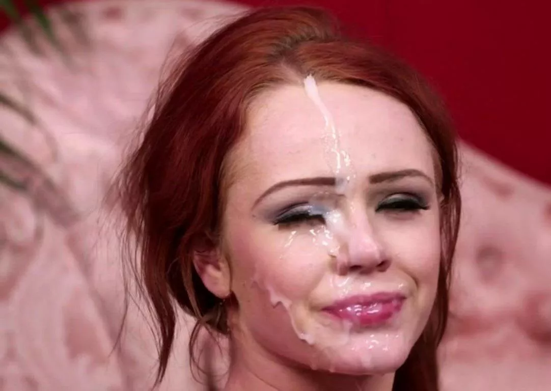 Ella Hughes' cum dripping face... Ella Hughes' cum dripping face...