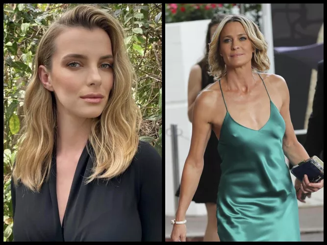 Hey there, I’m so horny right now for Betty Gilpin and Robin Wright. Please help me out and milk me as one of them.