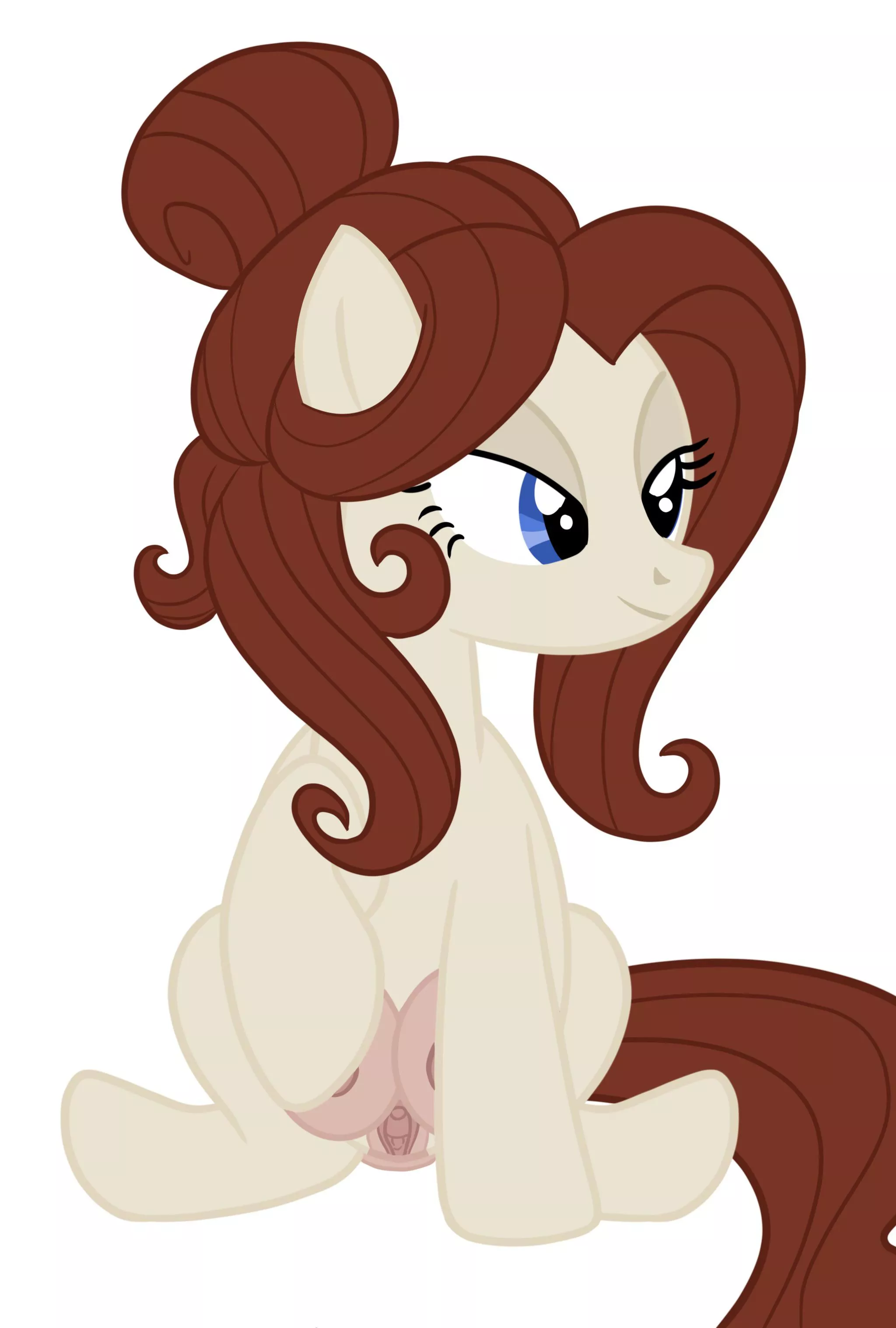 New OC! I was thinking of naming her Caramel Cream. She’s a brood and milk-mare. What do yall think? (Artist: me | Commissions: Open)