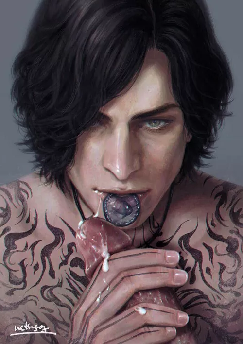 V is the hottest character from DMC hands down (artist is called Nethgog)