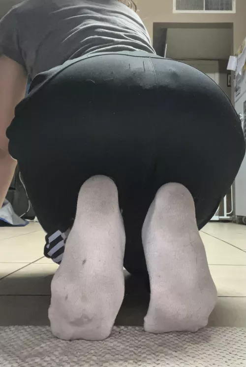 Dirty white ankle socks