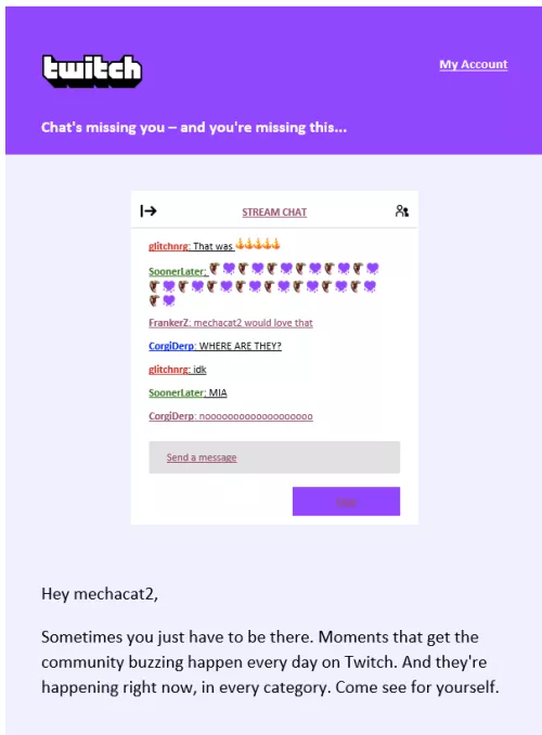 how do i know which twitch channel this belongs t?, all links lead to the front page of twitch.