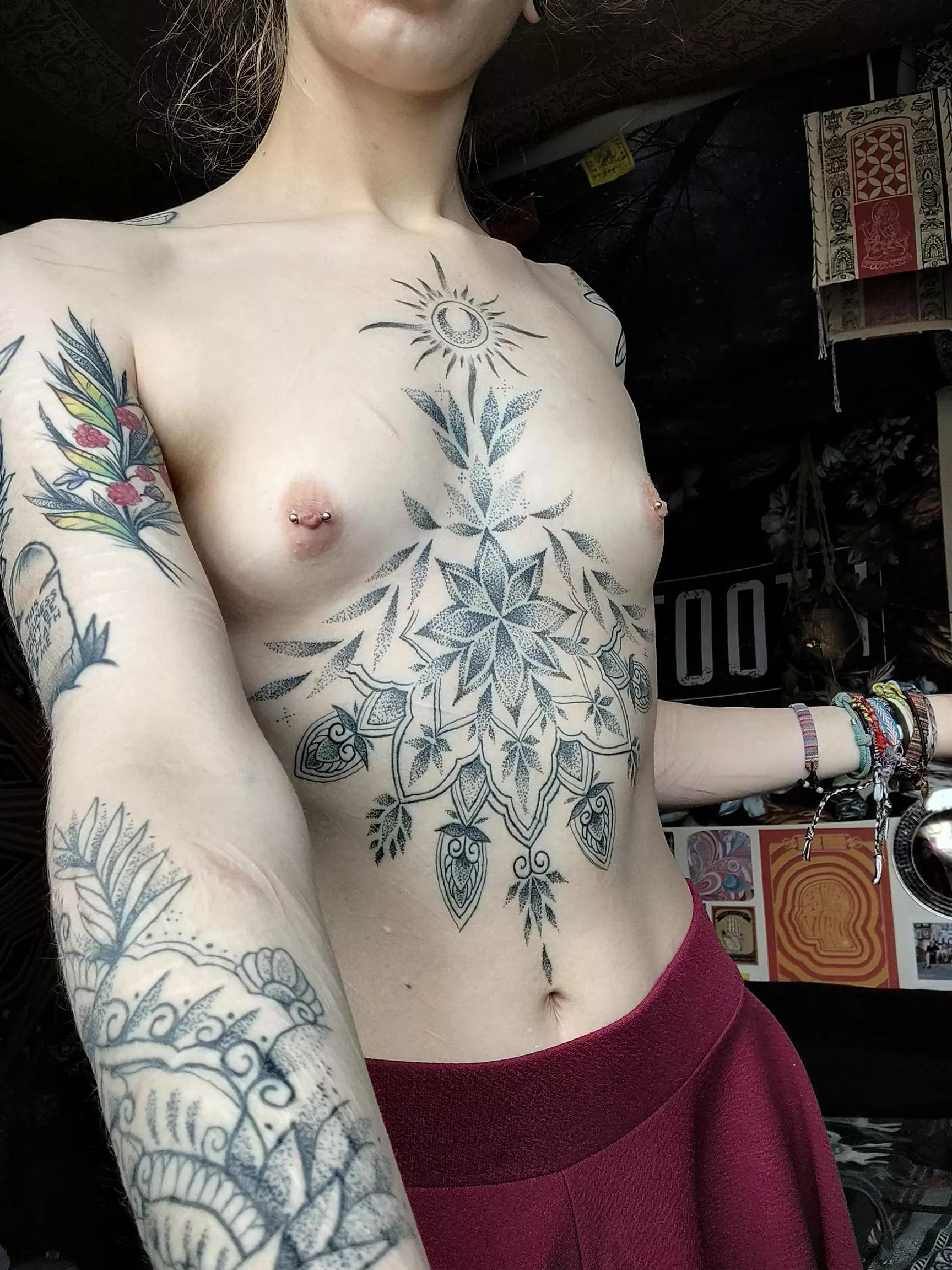 My newest tattoo frames my small tits so nicely nudes by liltiddyhippie