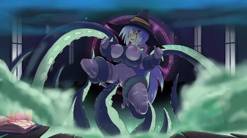 She’s enjoying her tentacled friend (female)