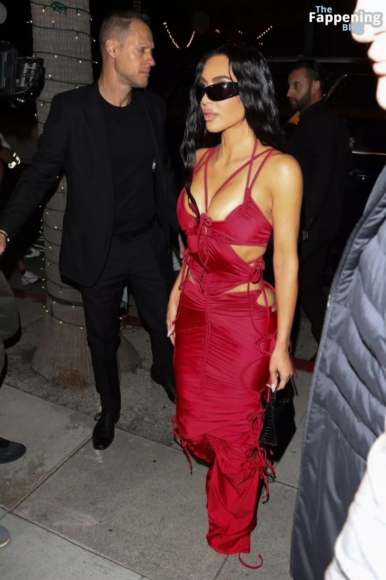 Kim Kardashian Displays Her Sexy Boobs in a Red Dress at Funke in Beverly Hills (142 Photos)