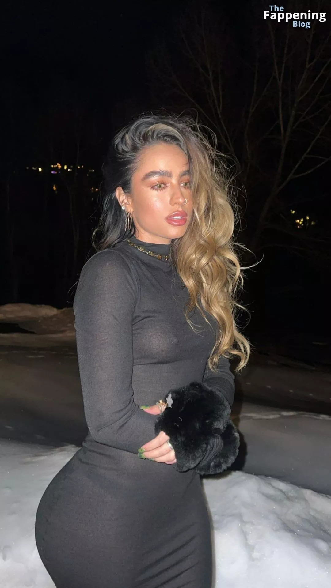 Sommer Ray Poses Braless in a Sheer Dress (7 Photos)