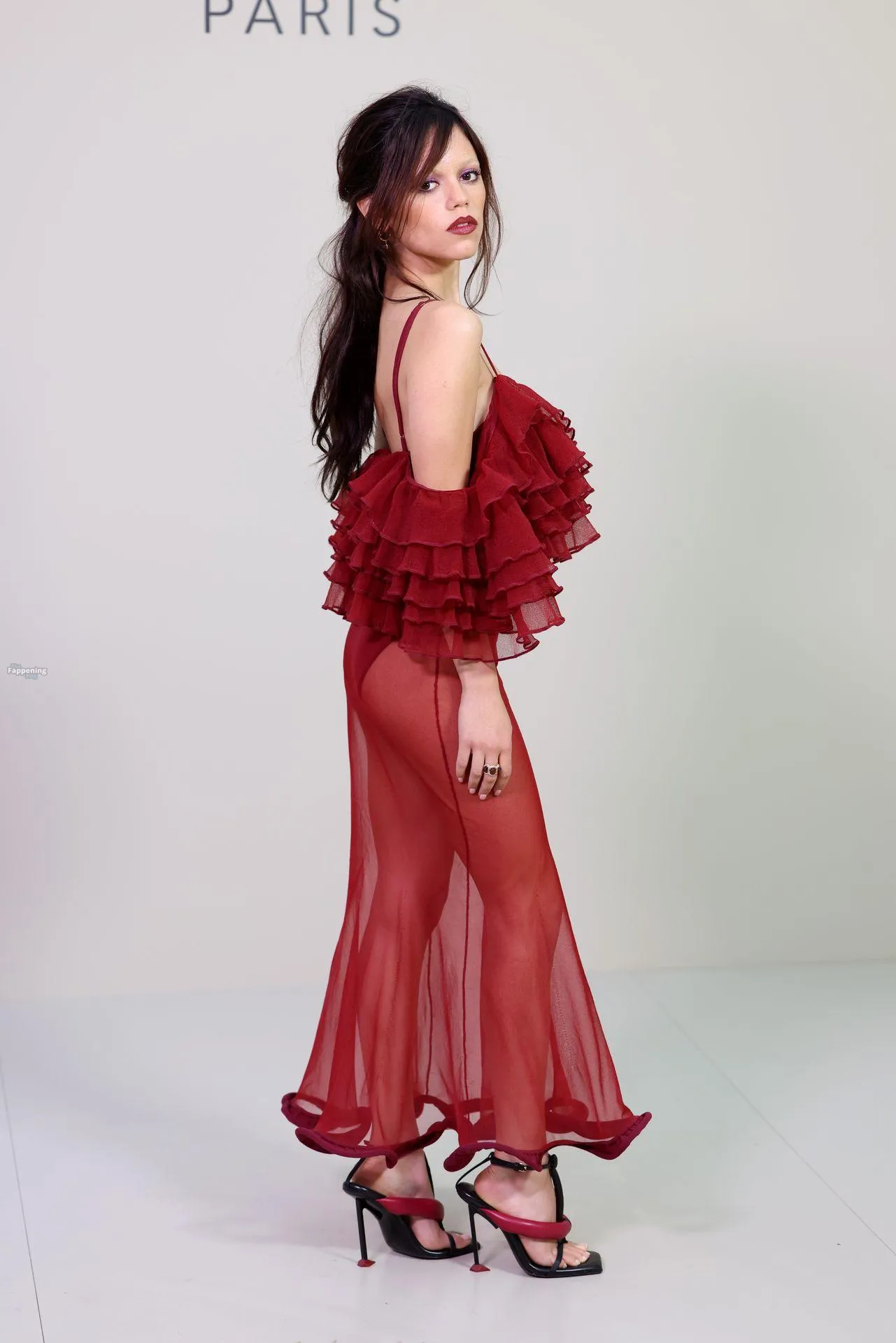 Jenna Ortega Stuns in a See-Through Red Dress in Paris (36 Photos)