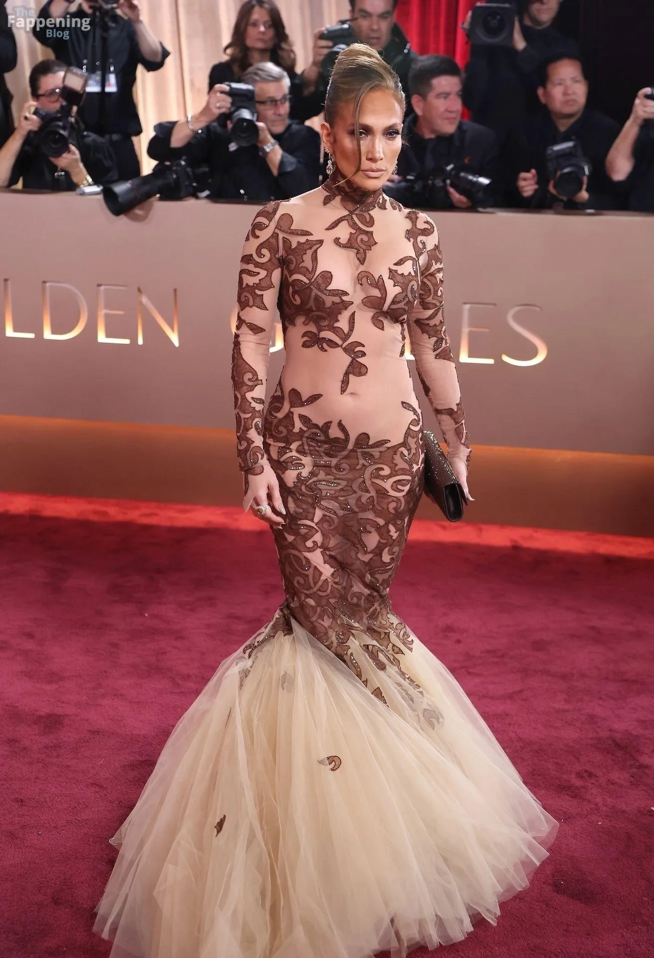 Jennifer Lopez Looks Hot in a See-Through Dress at the 83rd Annual Golden Globe Awards(117 Photos)