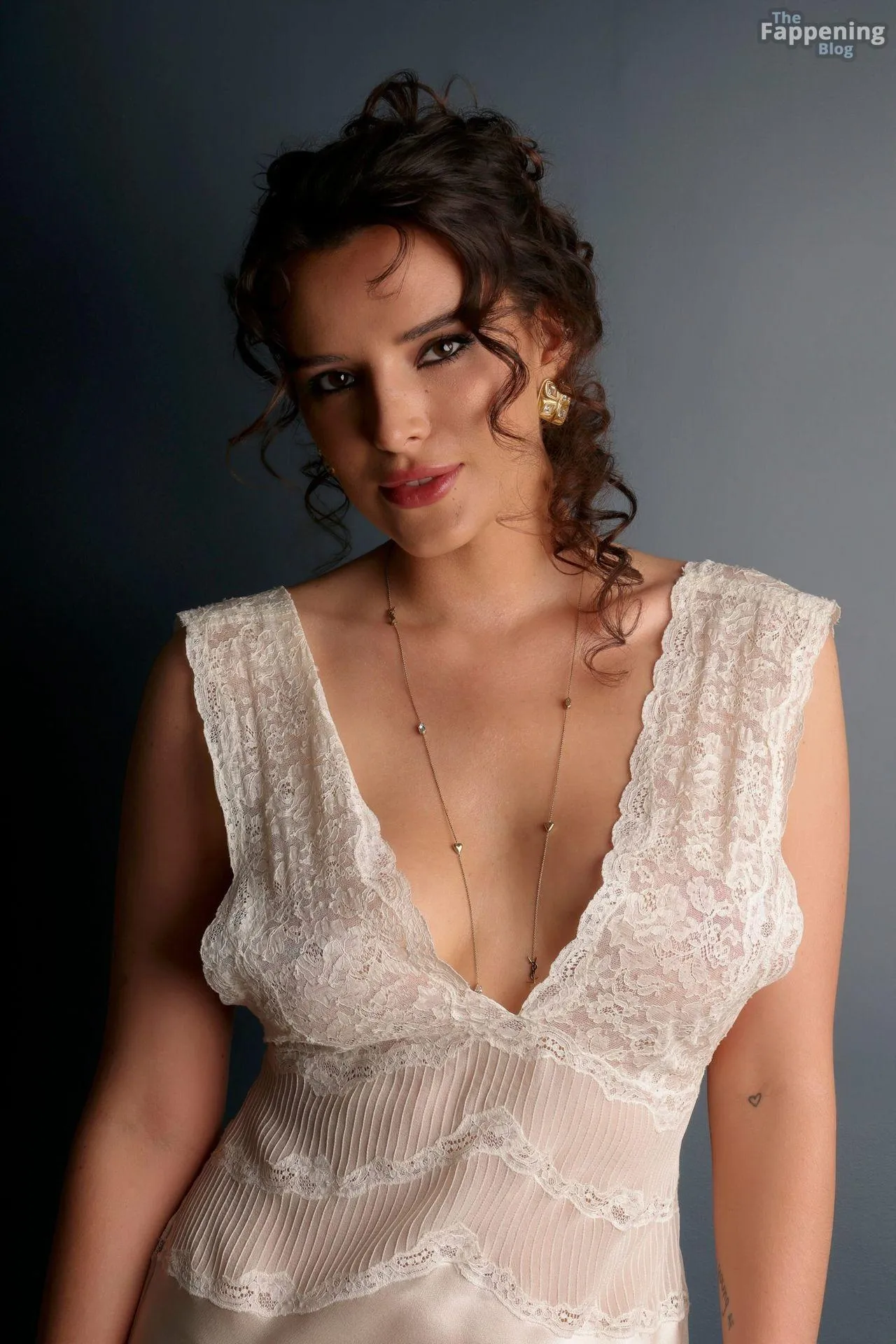 Bella Thorne Poses Braless in a Sheer Dress (20 Photos)