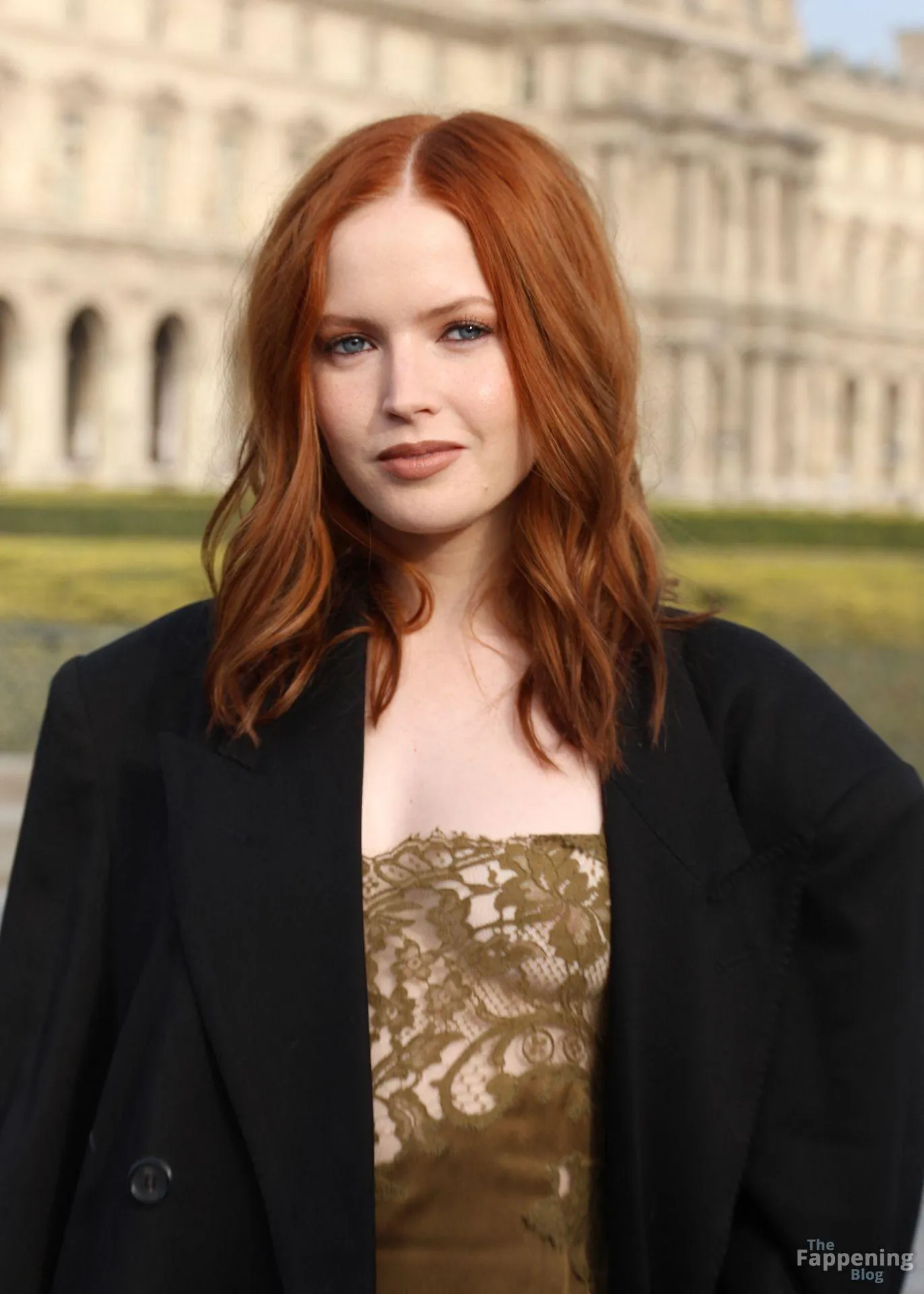 Ellie Bamber Flashes Her Nude Tits at the Elie Saab Fashion Show (30 Photos)