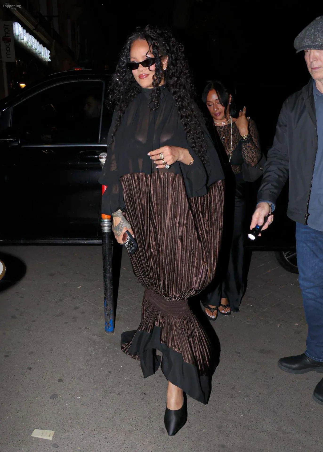 Rihanna Arrives at the Csar Restaurant in Paris in a See-Through Dress (67 Photos)